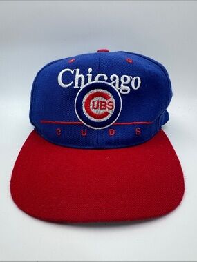 Vintage 90s Chicago Cubs MLB Baseball Embroidered Twins Enterprise Snapback Hat